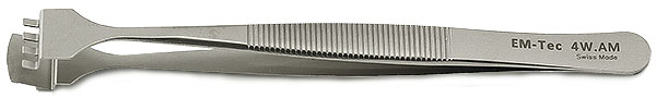 50-001414-M2N-EM-Tec 4W-AM-tweezer.jpg EM-Tec 4W.AM precision wafer handling tweezers for Ø4 inch/100mm, anti-magnetic stainless steel